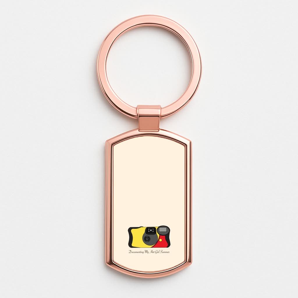 Documenting My Hot Girl Summer Camera Rose Gold Keyring