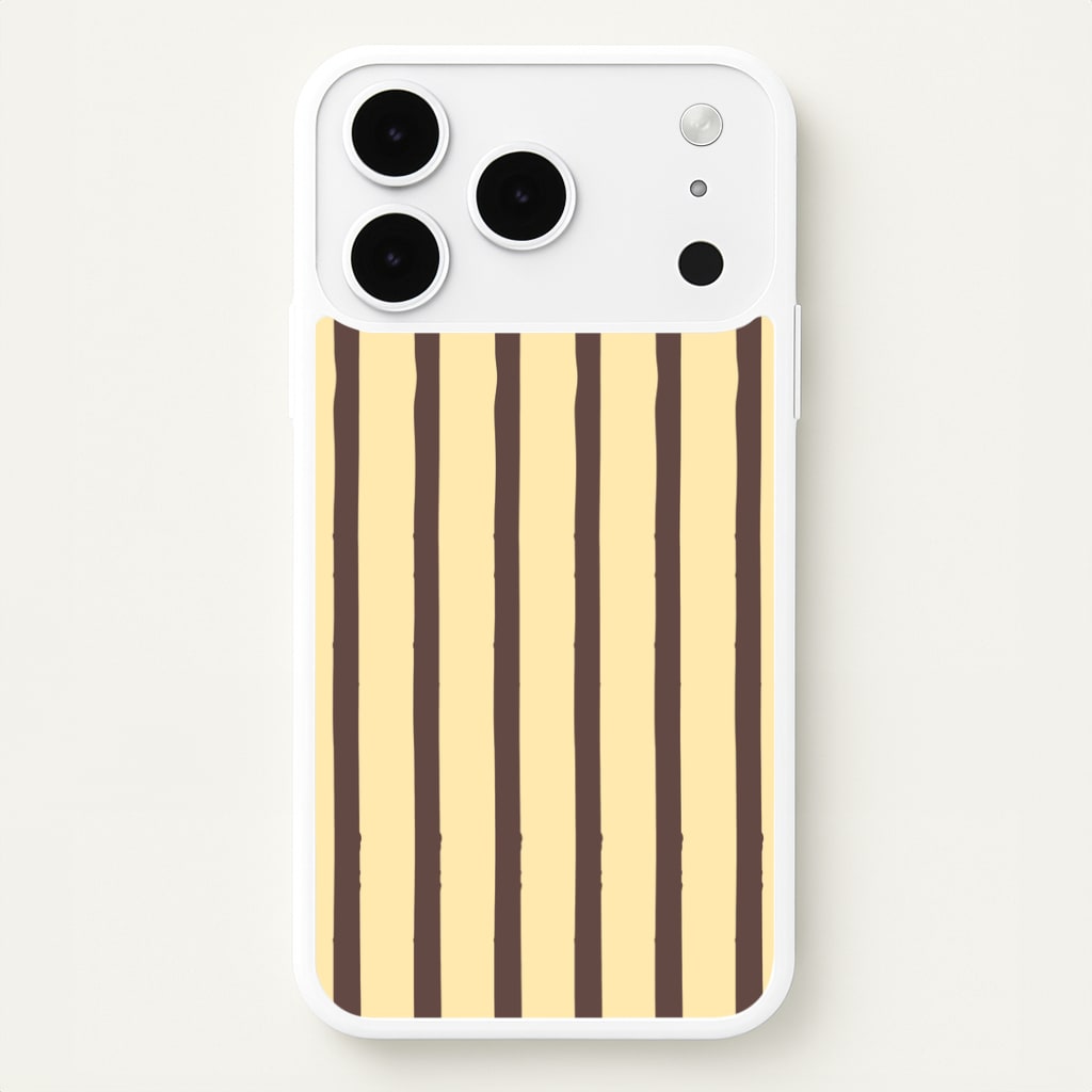 Vanilla & Chocolate Stripes iPhone 17 Pro Max Case