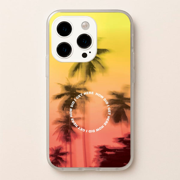 Palm Trees Circle iPhone 15 Pro Max Case
