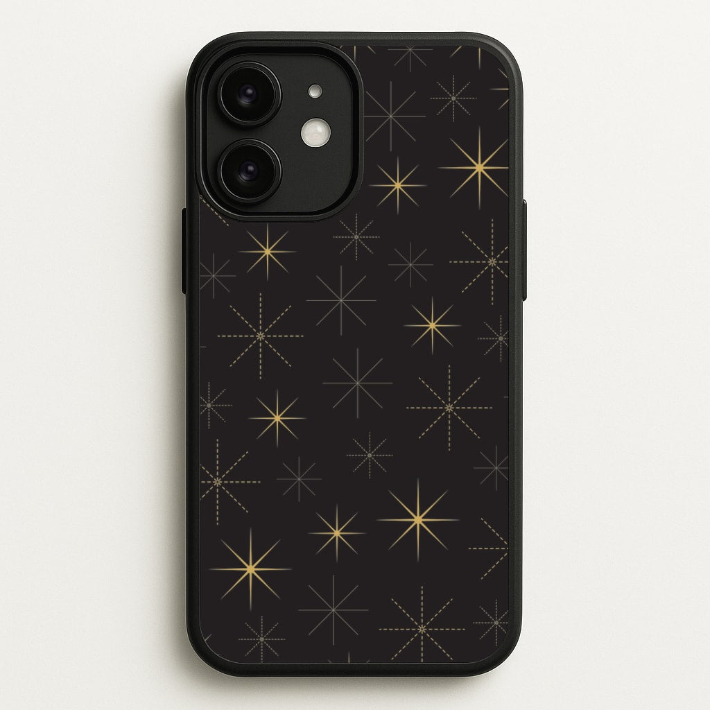Christmas Gold Stars Pattern iPhone 11 Case