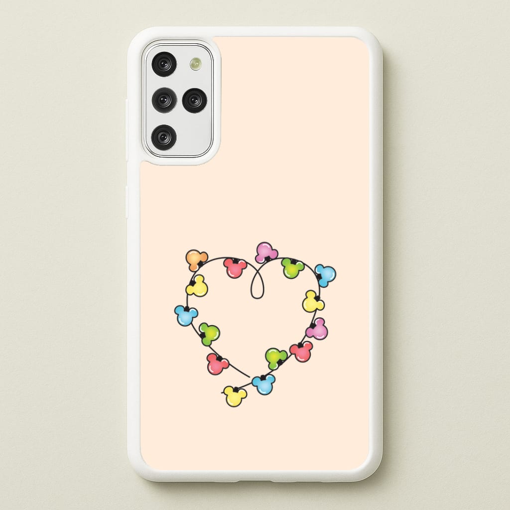 Cartoon Mouse Christmas Fairylights Heart Galaxy S20 Plus Case