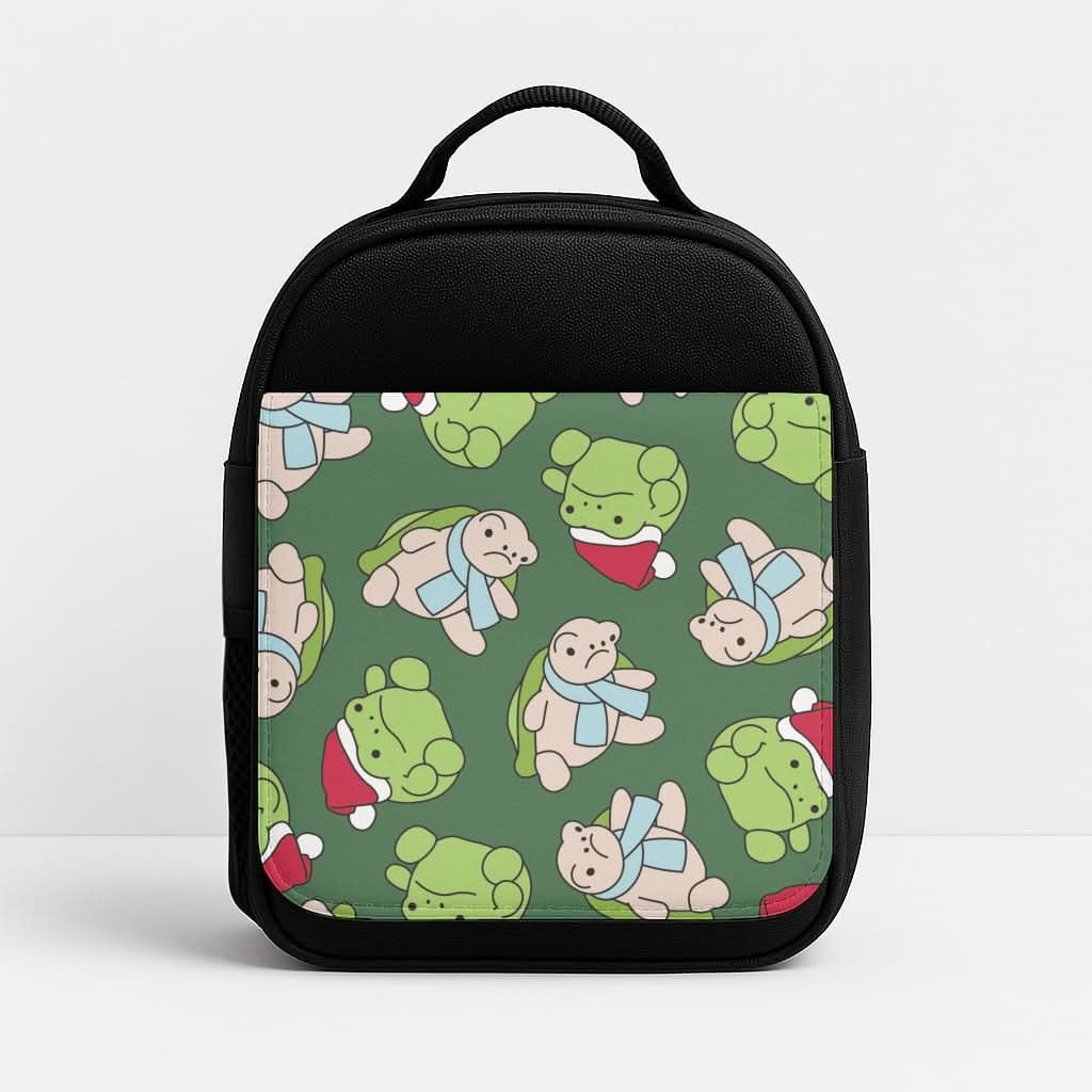 Grumpy Christmas Plushies Pattern Insulated Lunch Bag