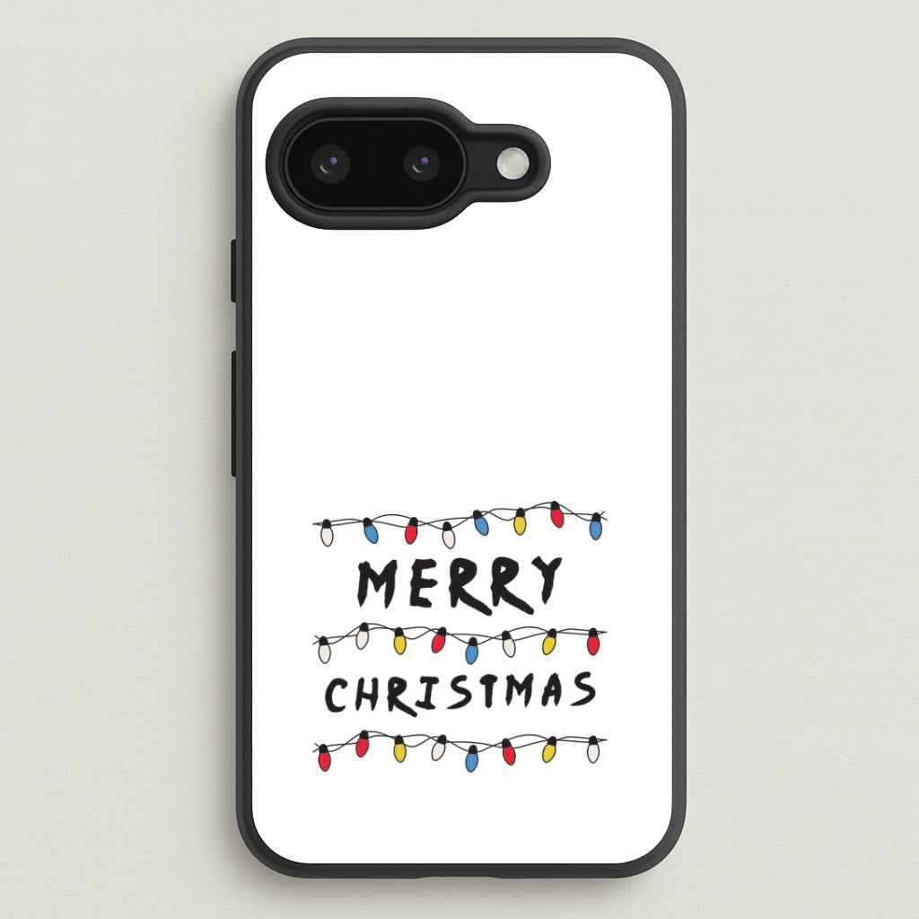 Merry Christmas String Lights Google Pixel 9a Case