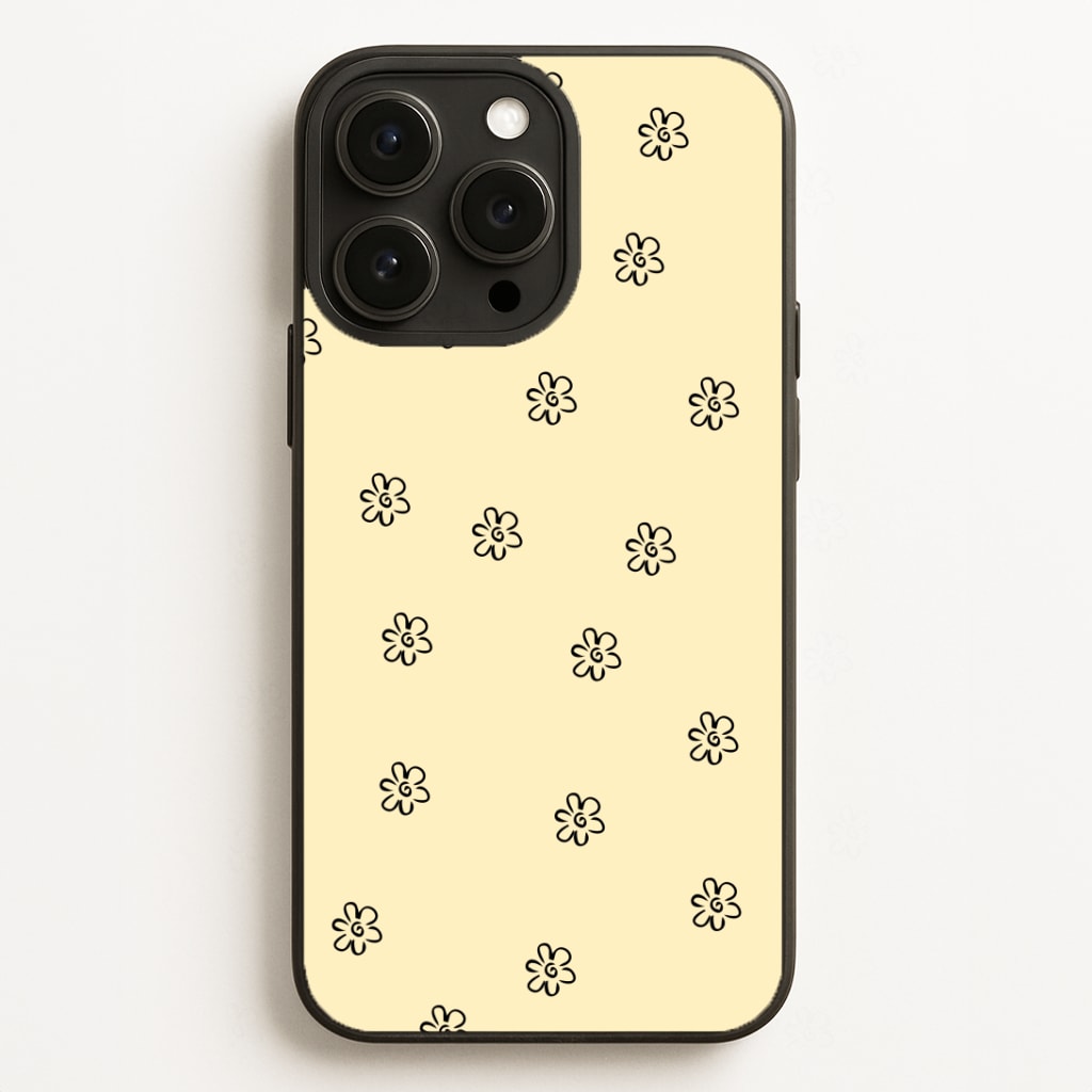 Detail Flower Pattern - Yellow Phone Case for iPhone, Samsung Galaxy and Google Pixel
