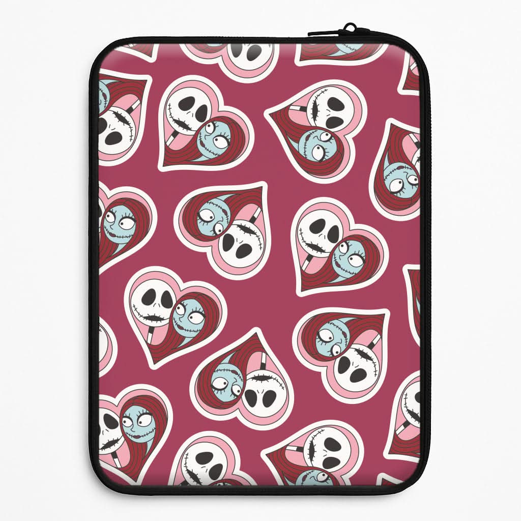 J And S Heart Pattern Laptop Sleeve