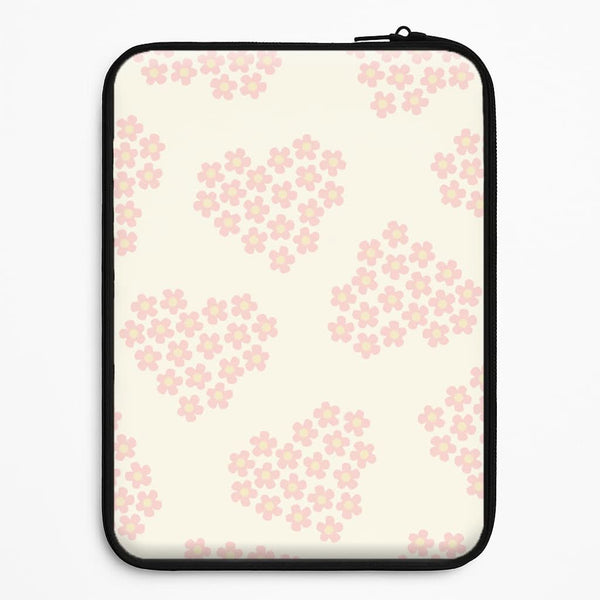 Flower Hearts Pattern Universal Laptop Sleeve