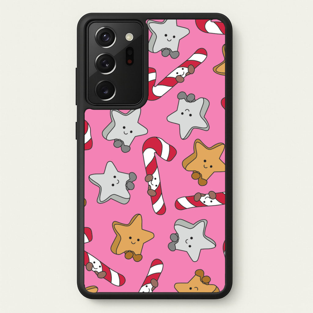 Pink Christmas Plushies Pattern Galaxy Note 20 Ultra Case