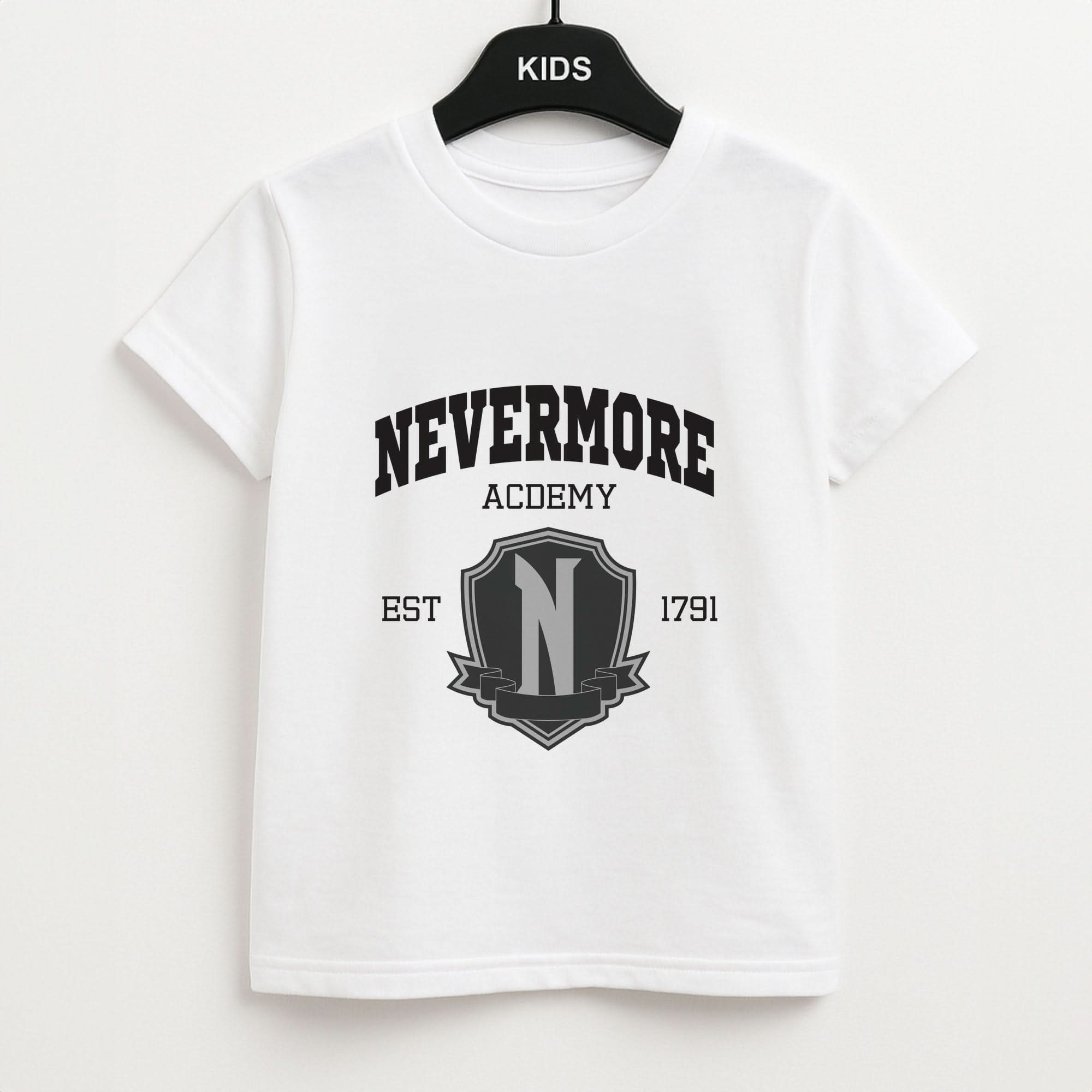 Addams Academy Gray Kids Unisex T-Shirt