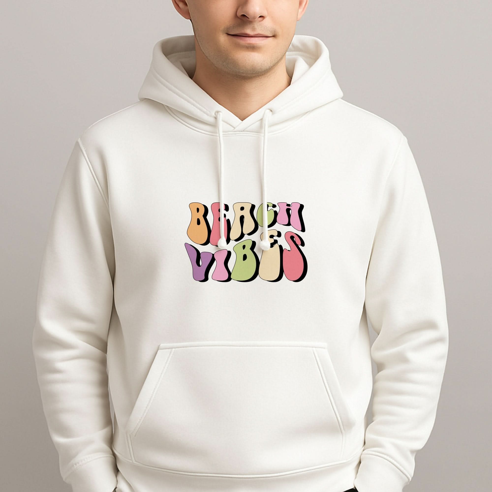 Pastel Beach Vibes Mens Hoodie