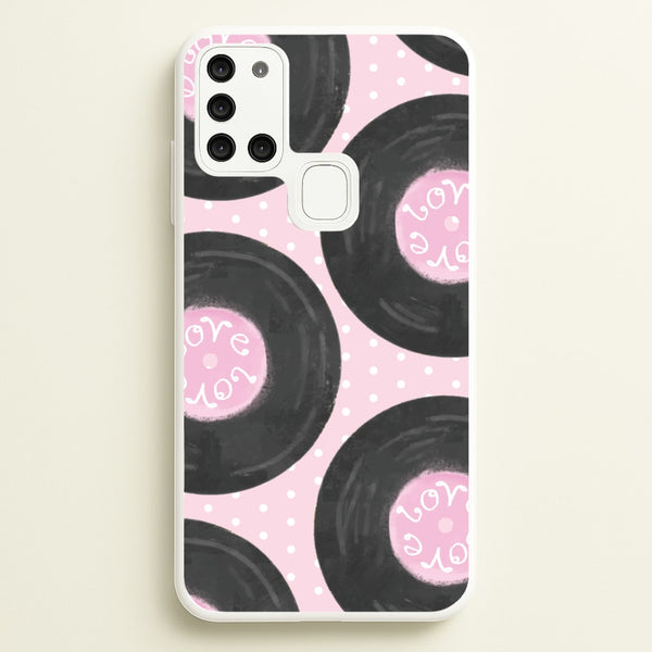 Thrifted Vinyl Polka Pattern Galaxy A21s Case