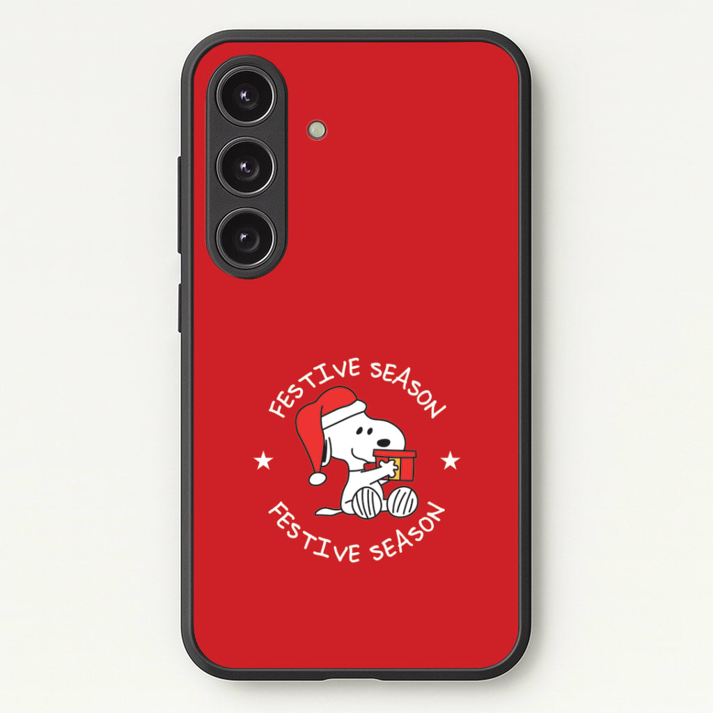 Cartoon Beagle Festive Season Galaxy S25 Case