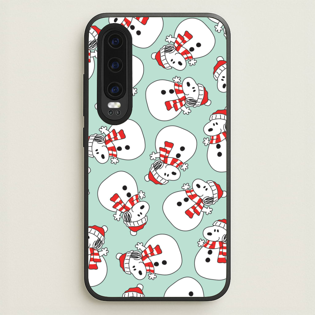 Cartoon Beagle Snowman Pattern Huawei P30 Case