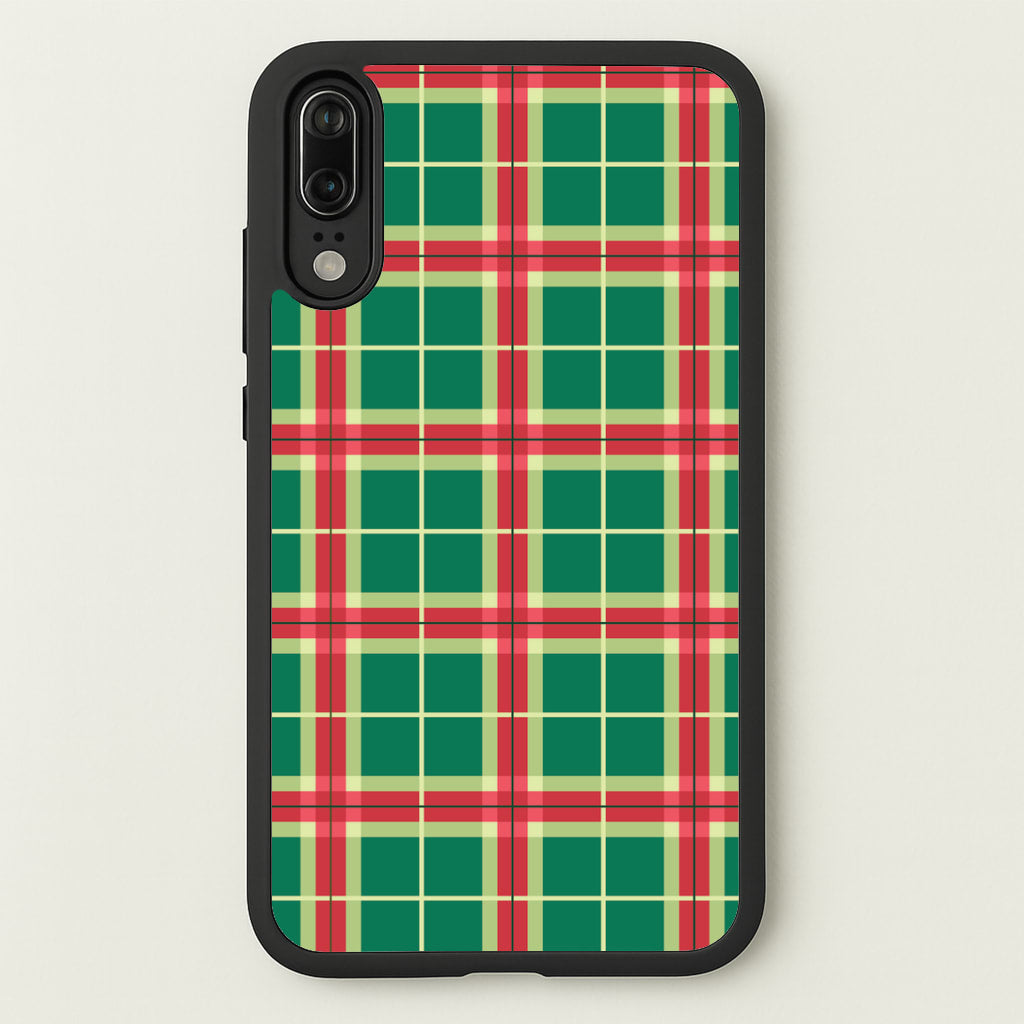 Red And Green Tartan II Christmas Pattern Huawei P20 Case
