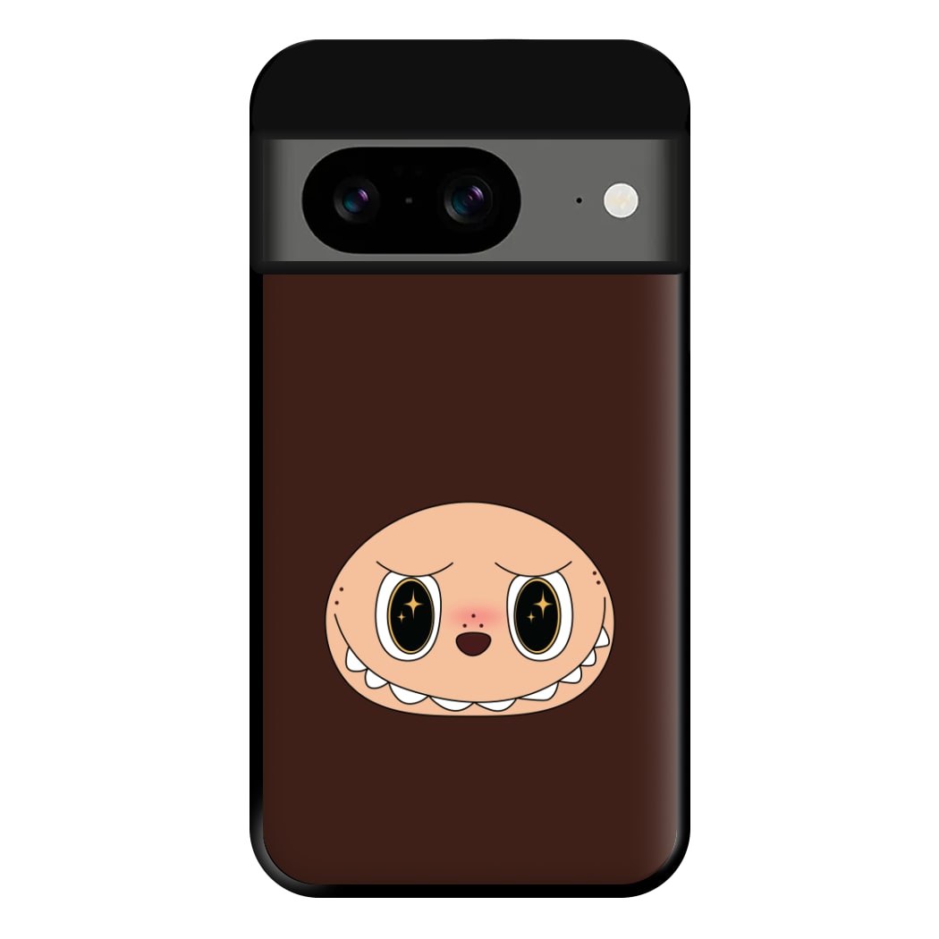 Cute Brown Monster Face Google Pixel 8a Case
