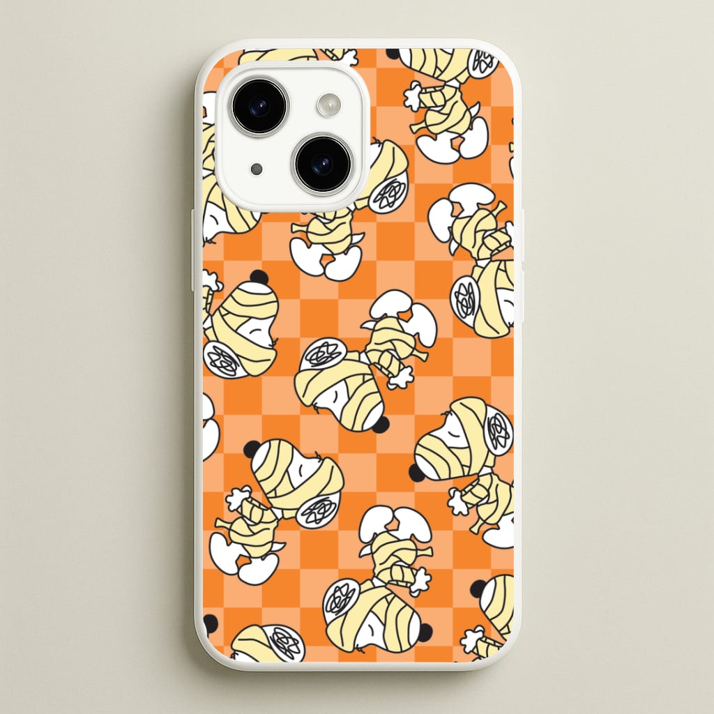 Mummy Cartoon Beagle Pattern iPhone 15 Plus Case