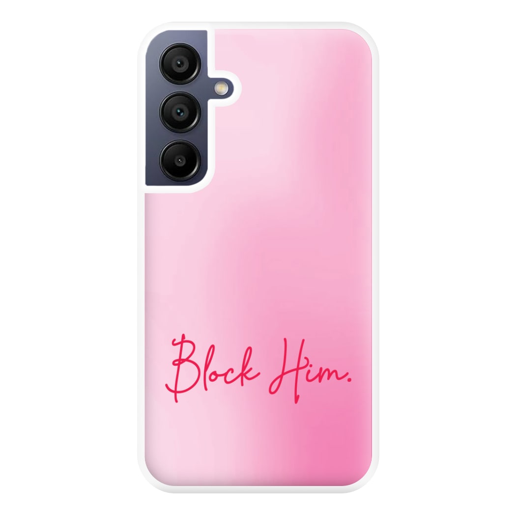 Block Him Pink Gradient Galaxy A16 Case