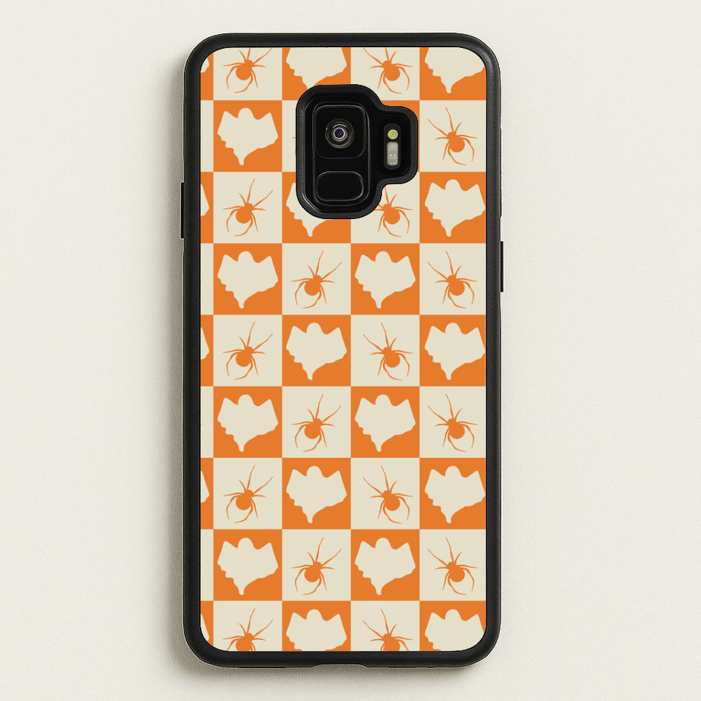 Spiders And Ghosts Checkered Pattern II Galaxy S9 Case