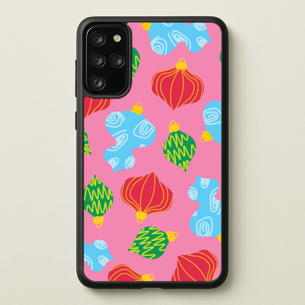Abstract Christmas Baubles Pattern Galaxy S20 Plus Case
