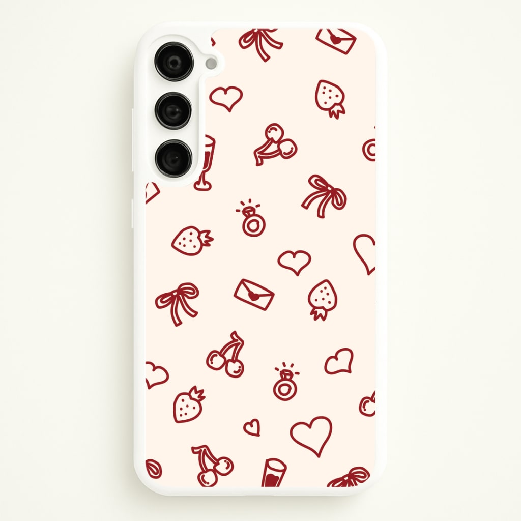 Valentines Doodles Galaxy S23 Plus Case