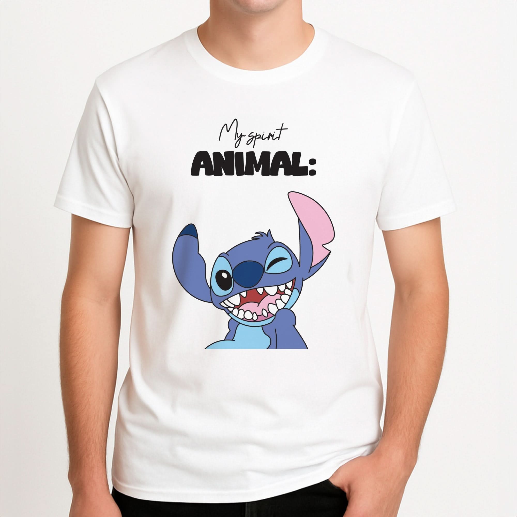 My Sprit Animal Blue Alien Mens T-Shirt