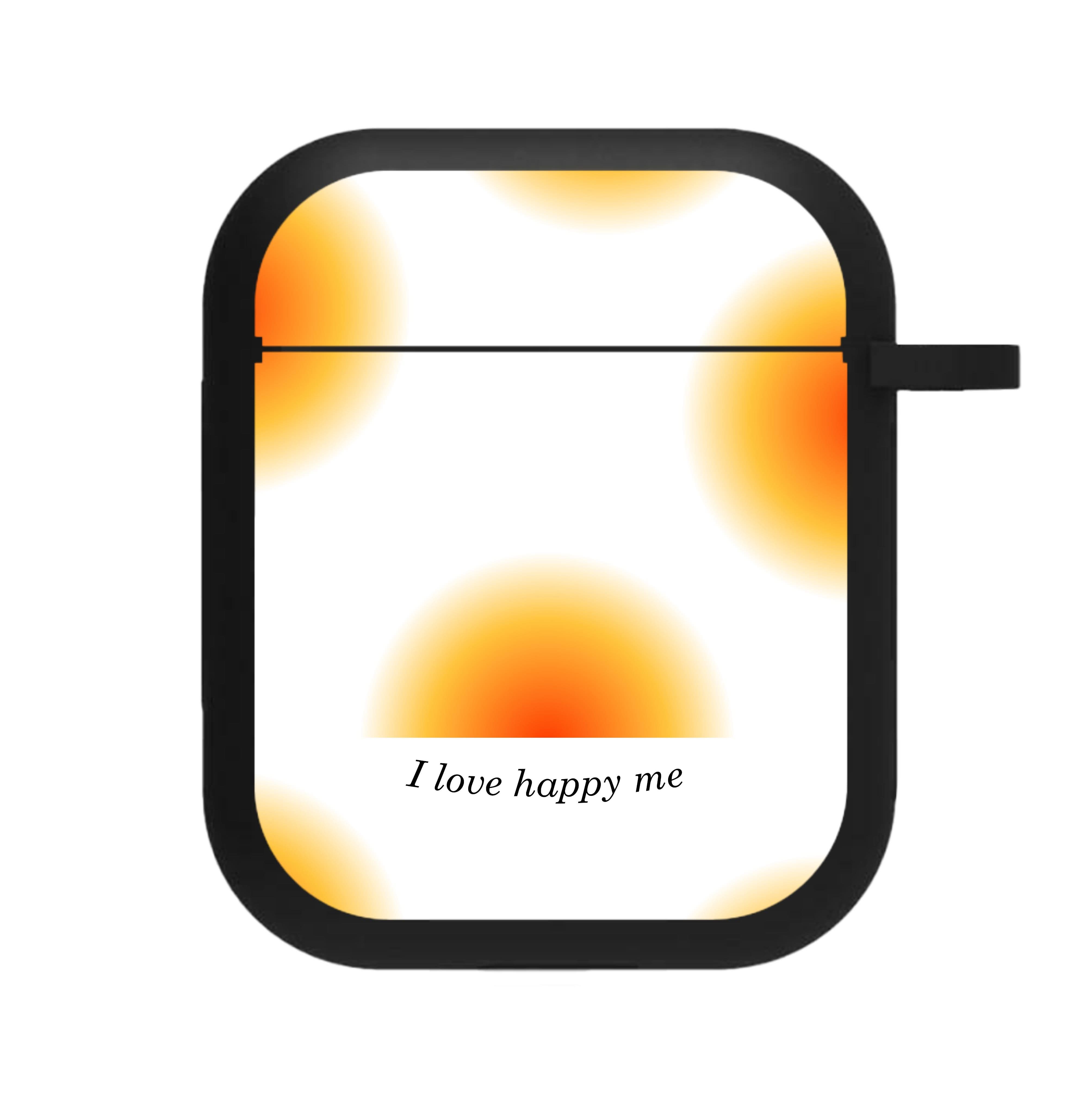 I Love Happy Me Gradient Pattern AirPods Case