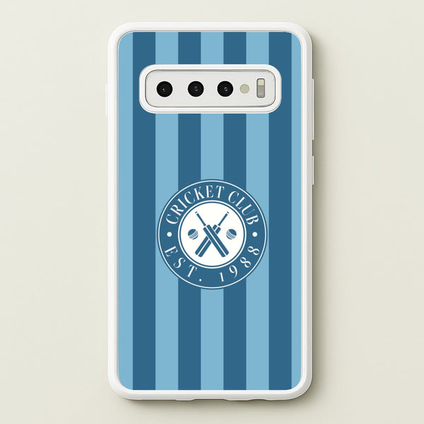 Stripey Cricket Badge Galaxy S10 Case