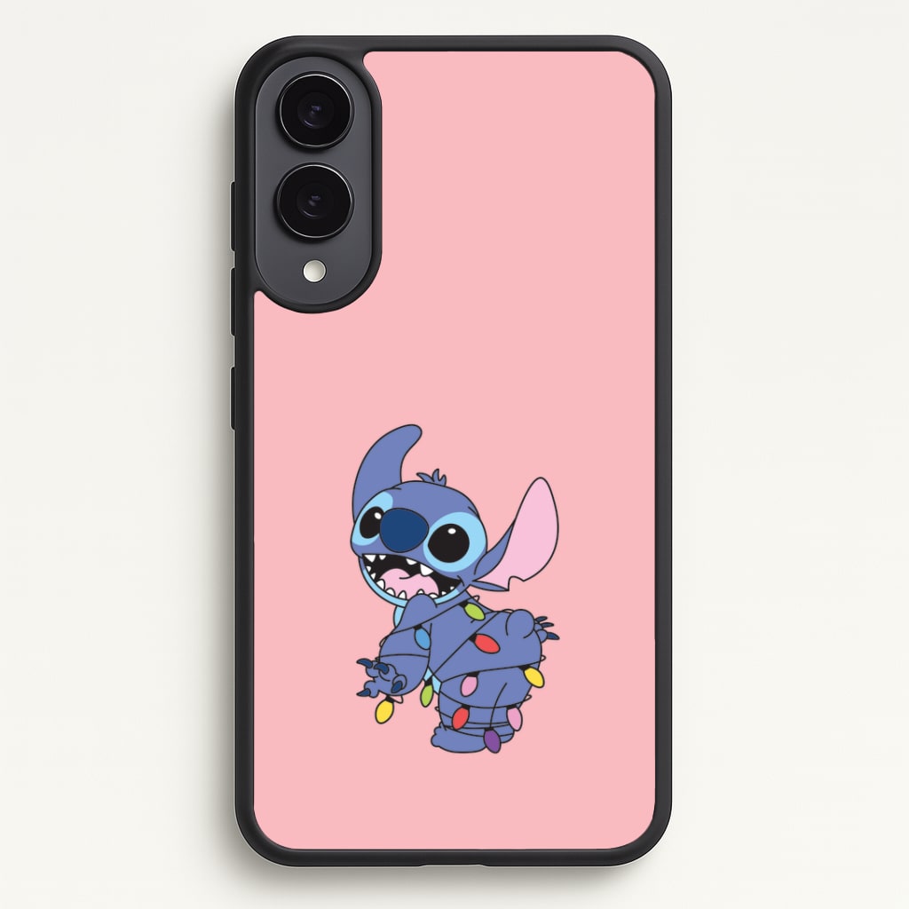 Cute Blue Alien Fairylights Galaxy S25 Edge Case