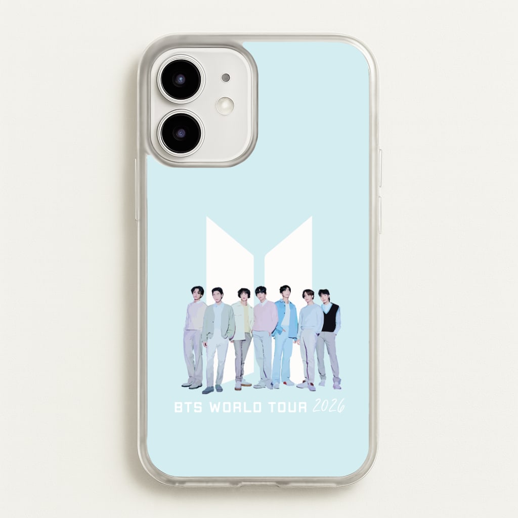 K-Pop Band Tour Pastel Blue iPhone 12 / 12 Pro Case