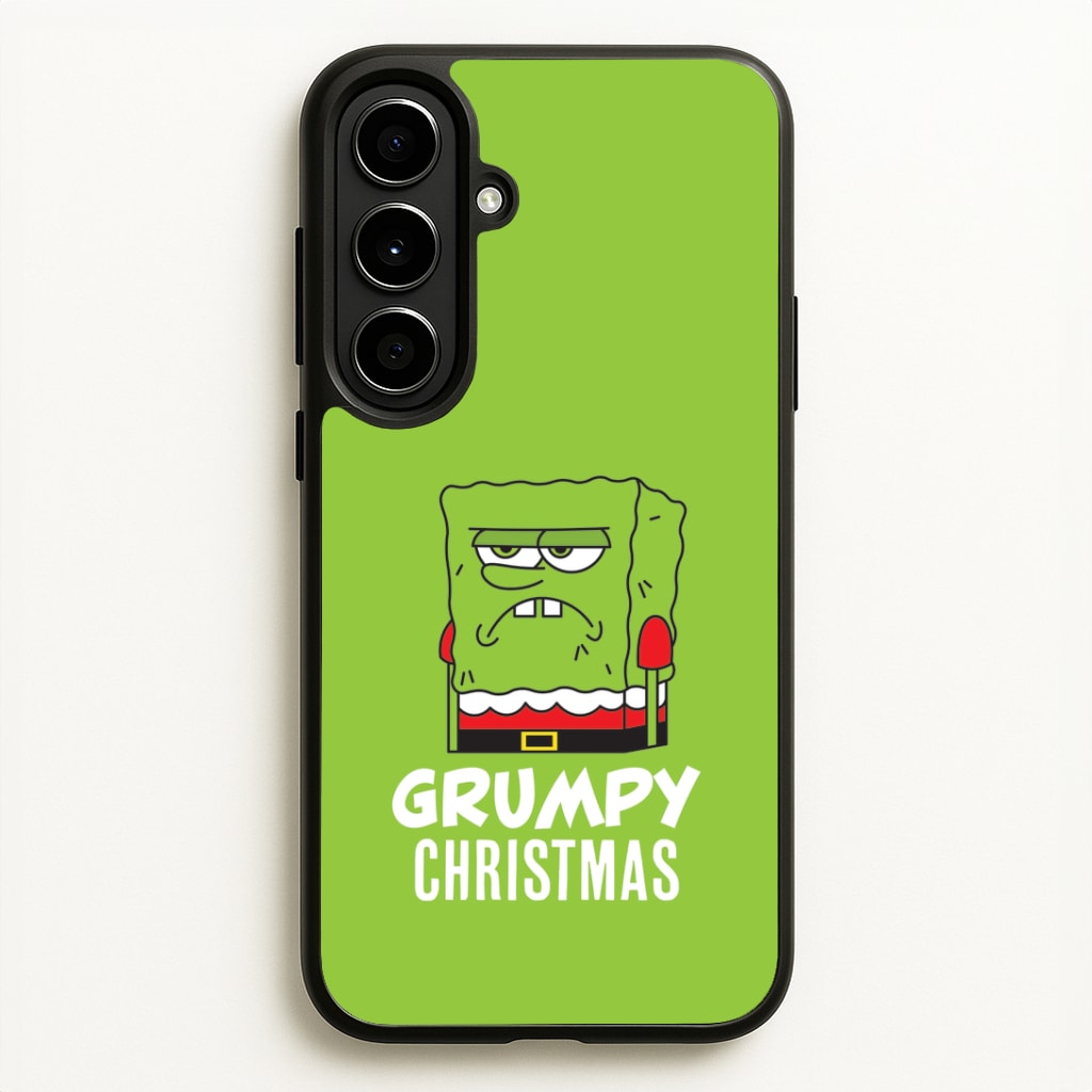 Grumpy Christmas Cartoon Sponge Galaxy A56 Case