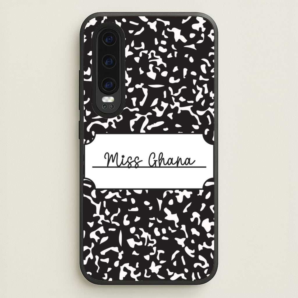 Personalised School Notebook Huawei P30 Case