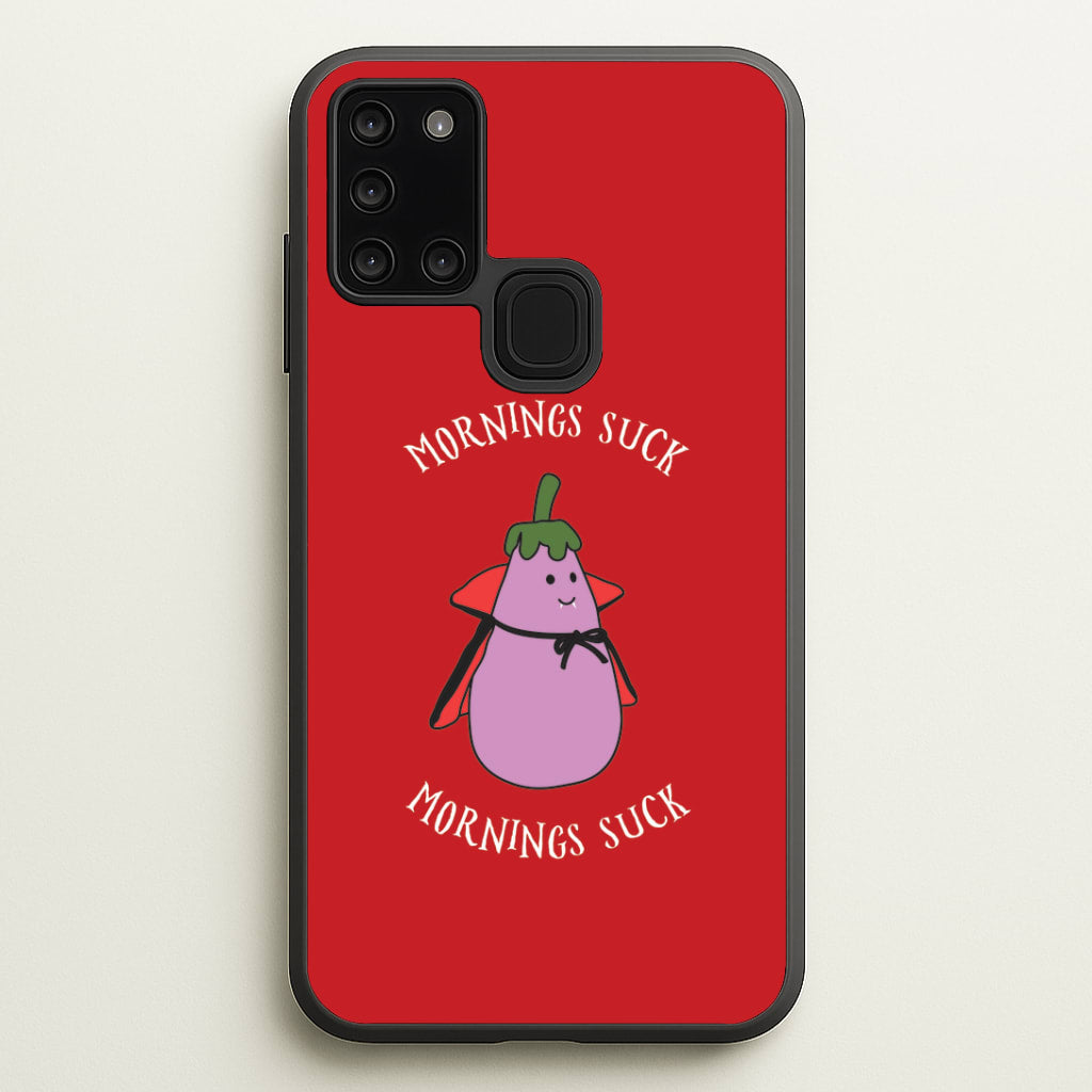 Mornings Suck Plush - Halloween Galaxy A21s Case