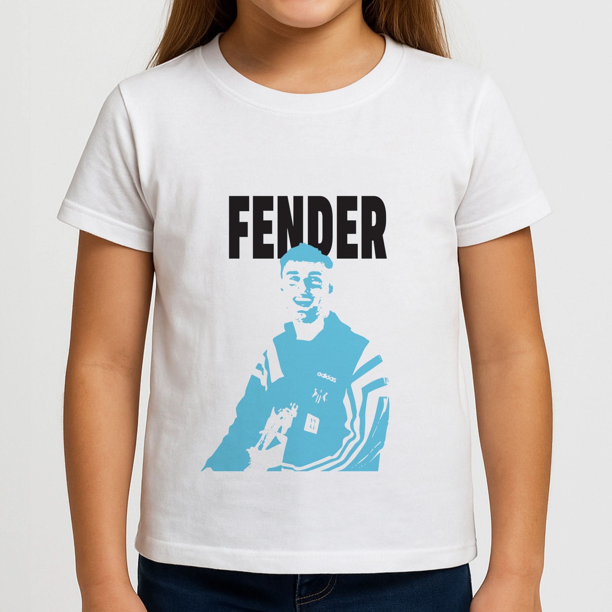 Fender Silhouette Blue Girls T-Shirt