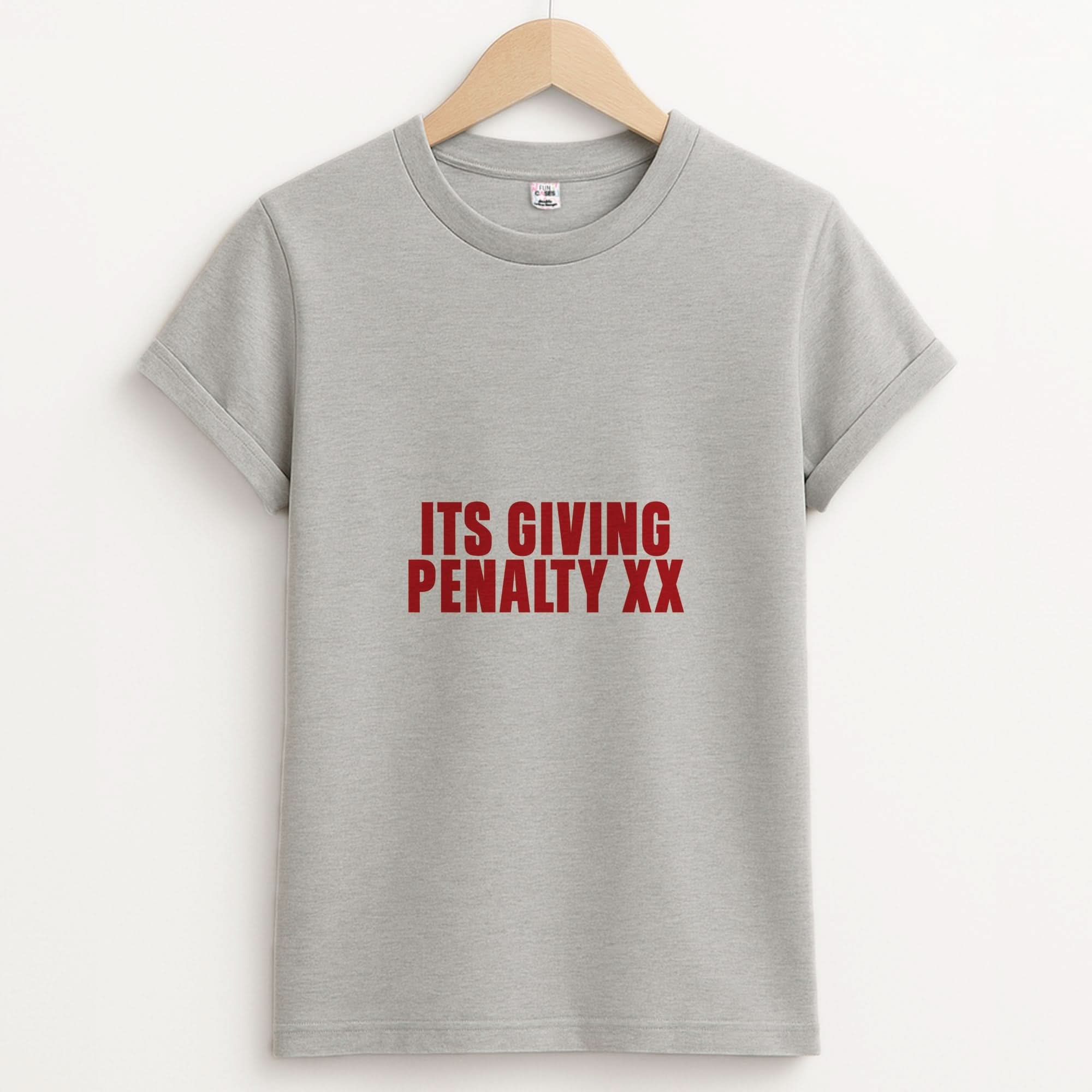 It's Giving Penalty Unisex Grey T-Shirt