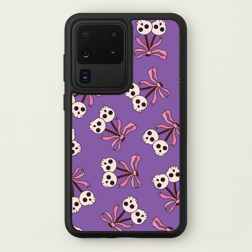 Cherry Skulls Pattern Galaxy S20 Ultra Case