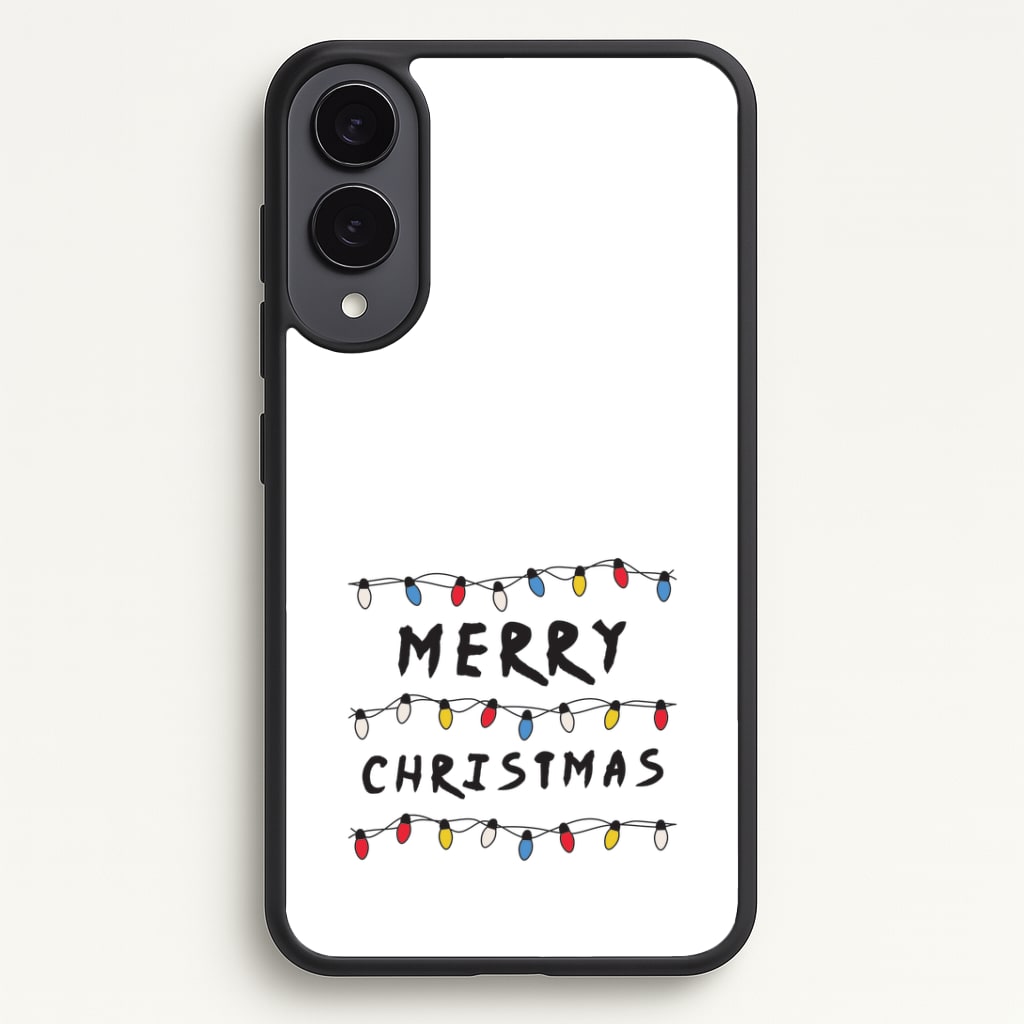 Merry Christmas String Lights Galaxy S25 Edge Case