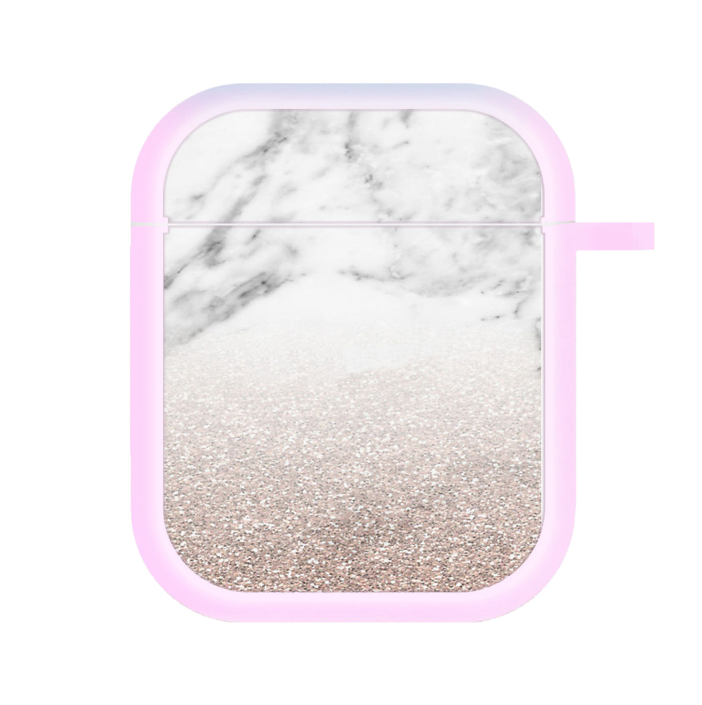 Rose Gold Glitter & Marble AirPods Case