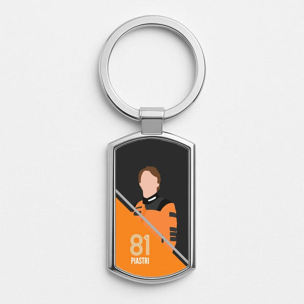 Piastri 2026 Silver Metal Keyring