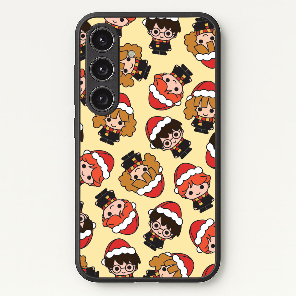 Wizards With Christmas Hats Pattern Galaxy S24 Plus Case