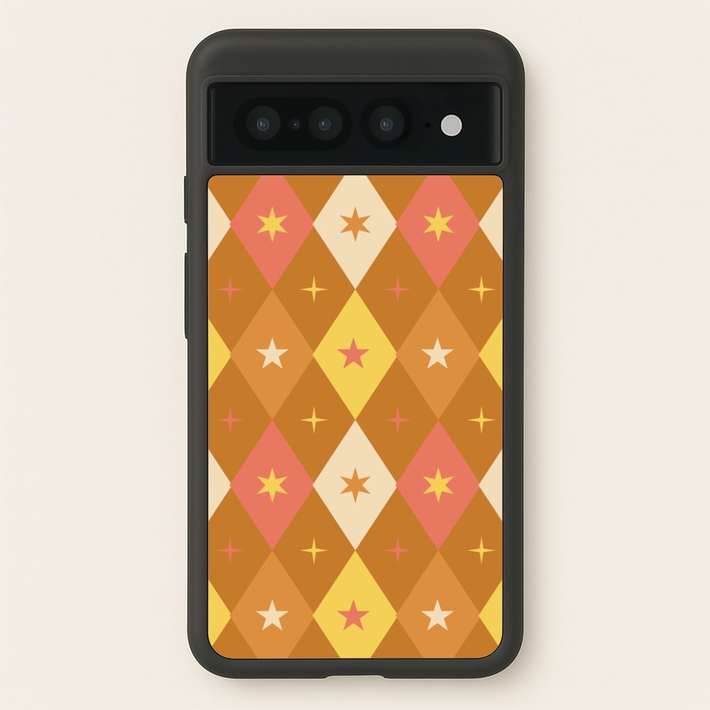 Retro Christmas Argyle Pattern Google Pixel 7 Pro Case