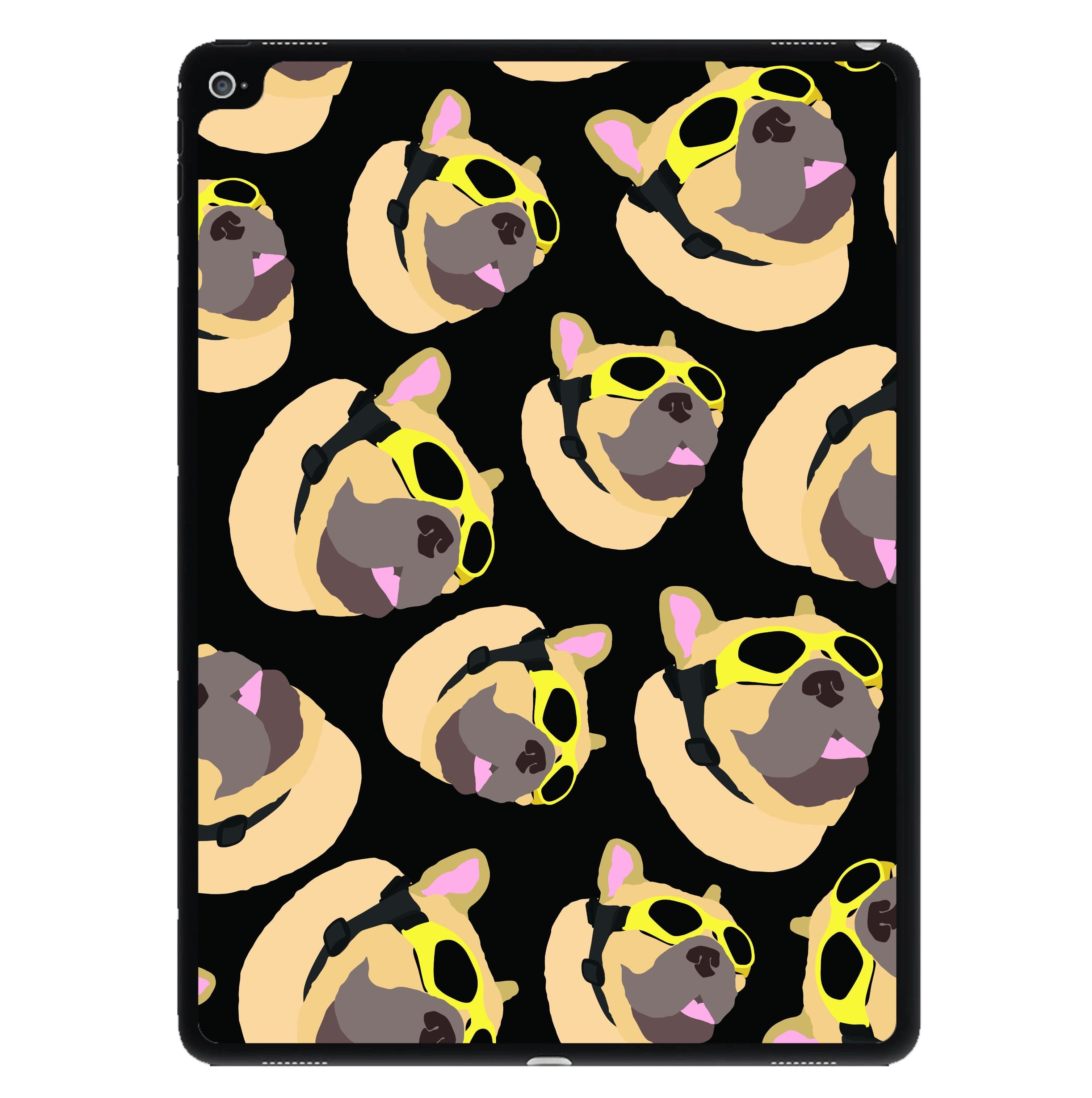 Frenchie With Goggles Pattern iPad Case