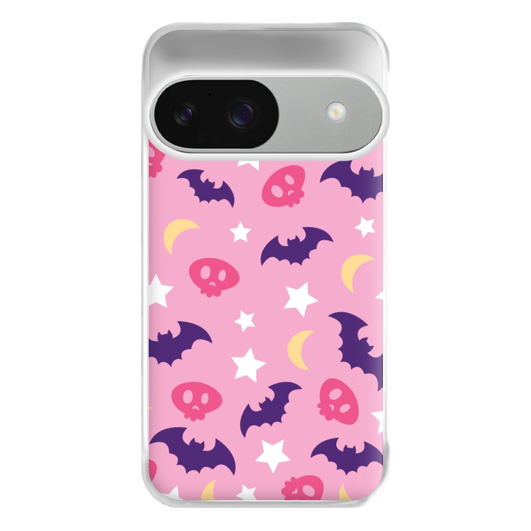 Skull, Bats And Stars Pattern Google Pixel 9 / 9 Pro Case