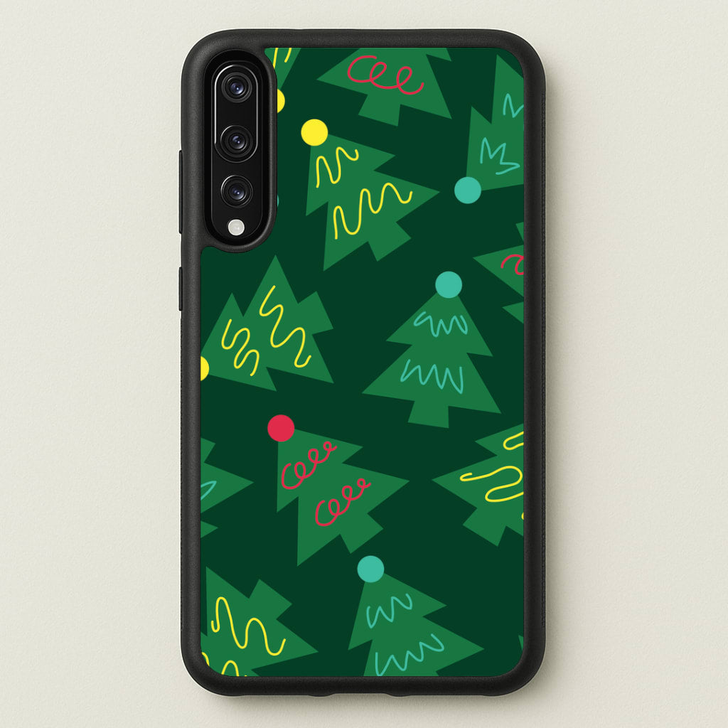 Abstract Christmas Trees Pattern Huawei P20 Pro Case