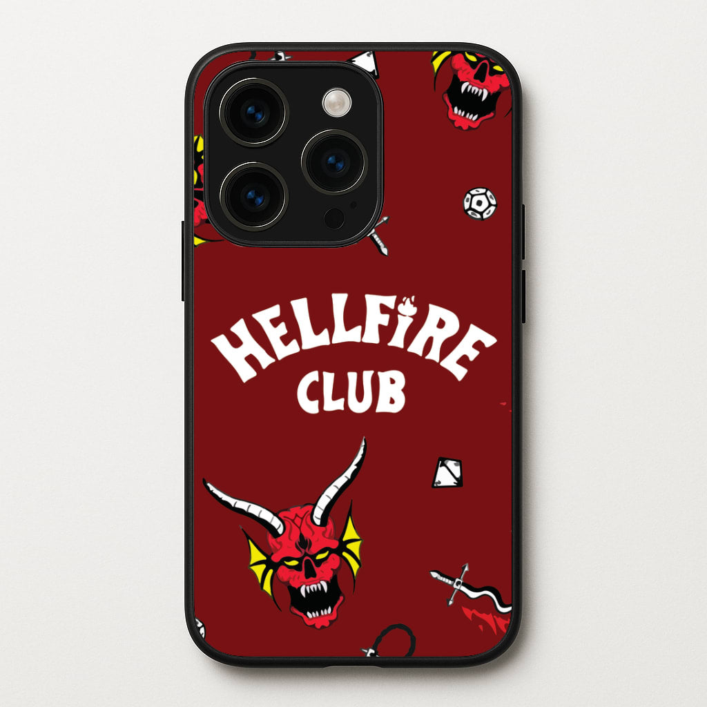 Hellfire Club Icons Collage Red iPhone 14 Pro Max Case
