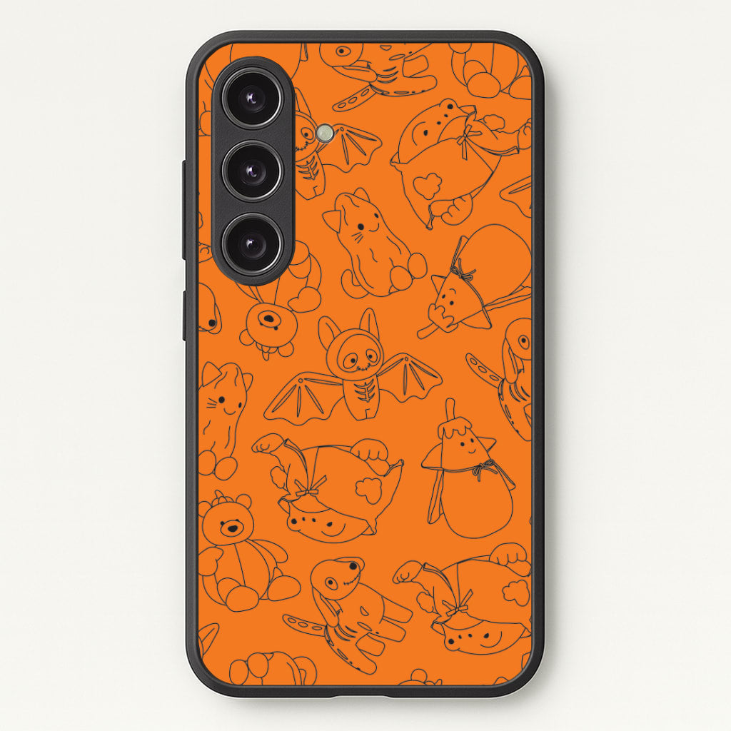 Halloween Plushies Pattern I - Halloween Galaxy S24FE Case