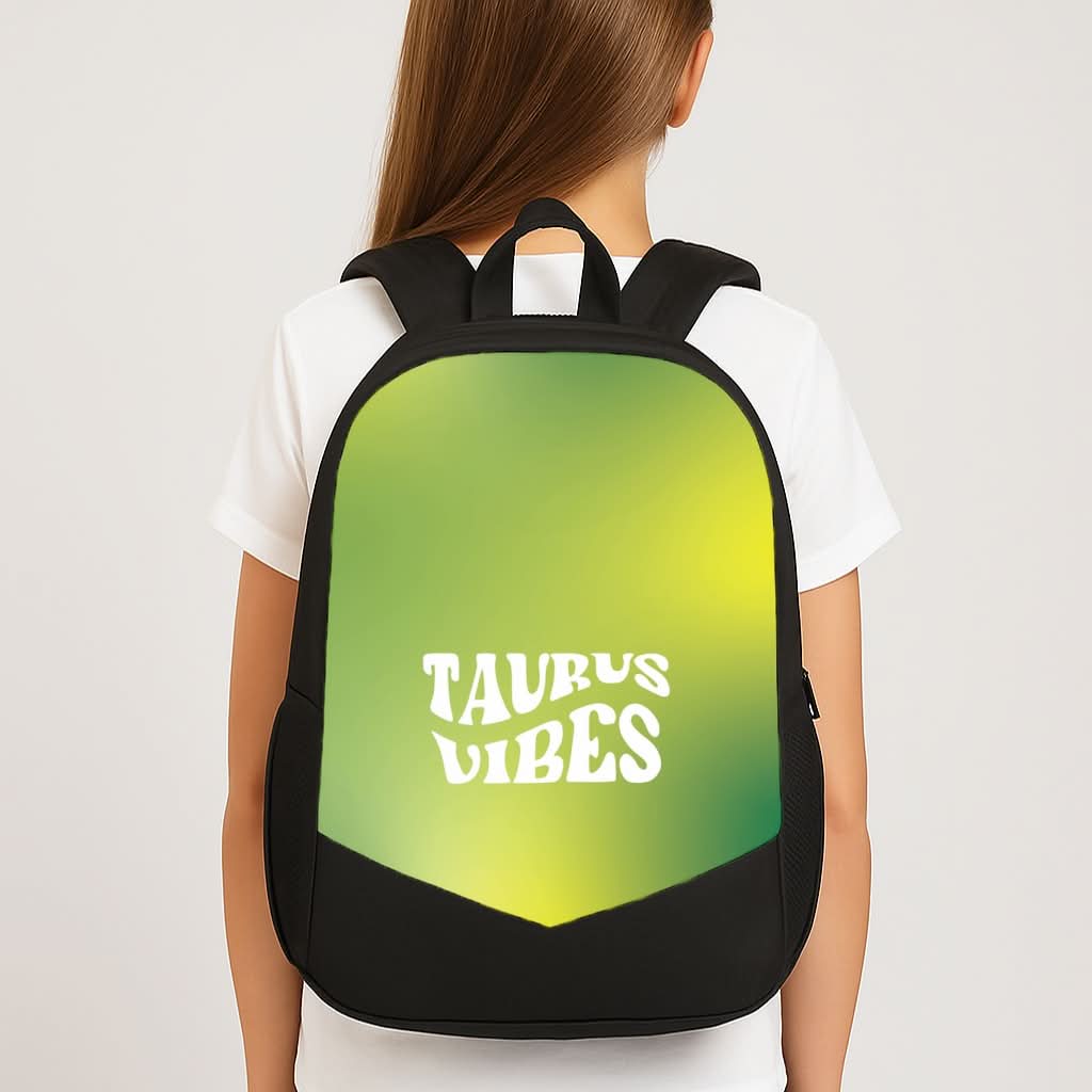 Taurus Vibes Gradient Zodiac School Bag