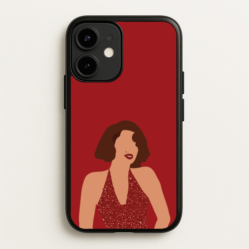 Red Sparkly Dress iPhone 12 / 12 Pro Case