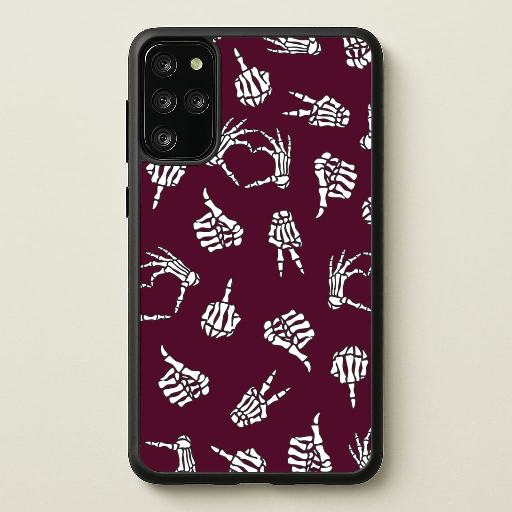 Skeleton Hands Pattern Galaxy S20 Plus Case