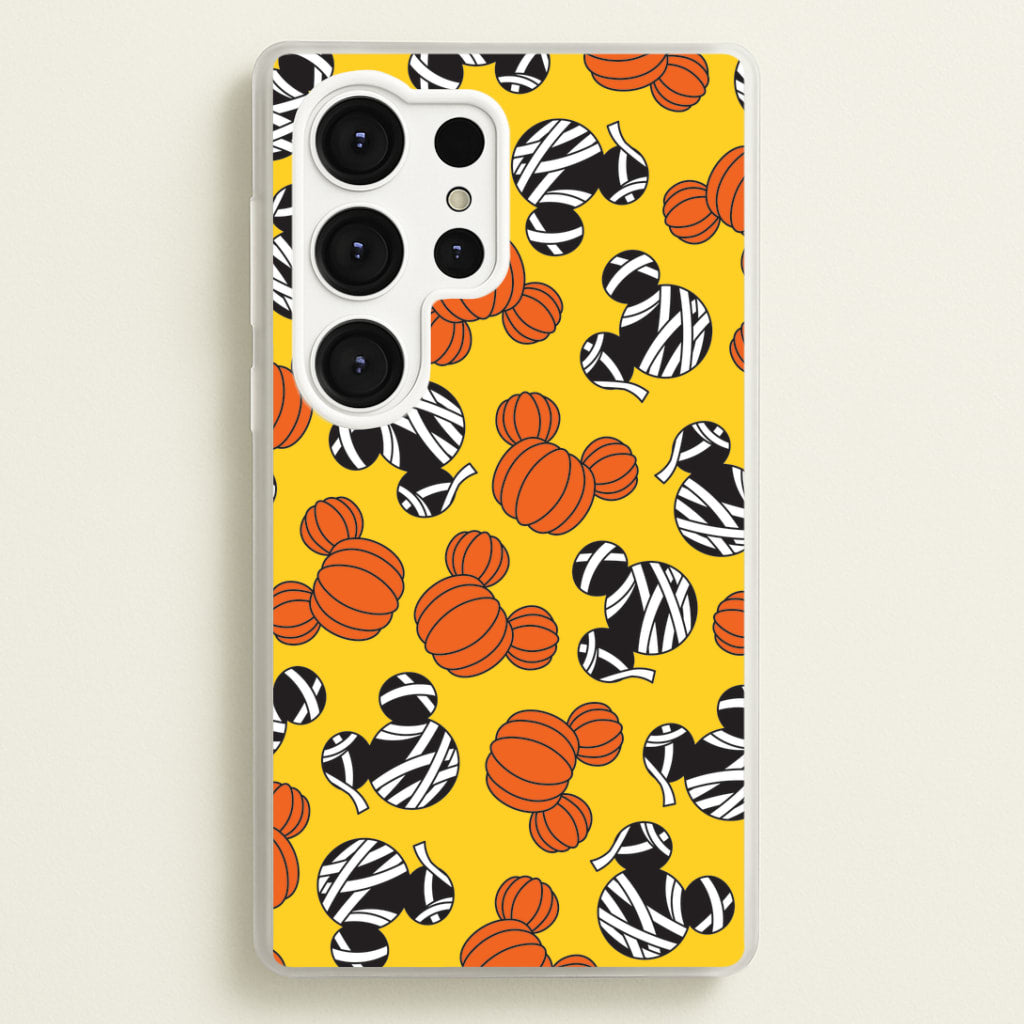 Pumpkin And Mummy Mouse Pattern Galaxy S25 Ultra Case