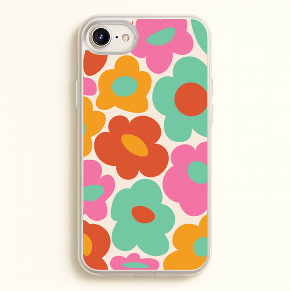 Abstract Trippy Retro Flowers iPhone 6 / 7 / 8 / SE Case