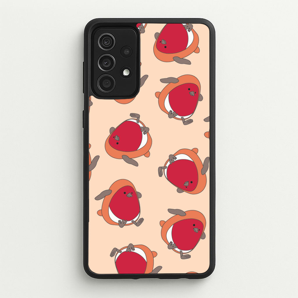 Christmas Robin Plush Pattern Galaxy A52 / A52s Case